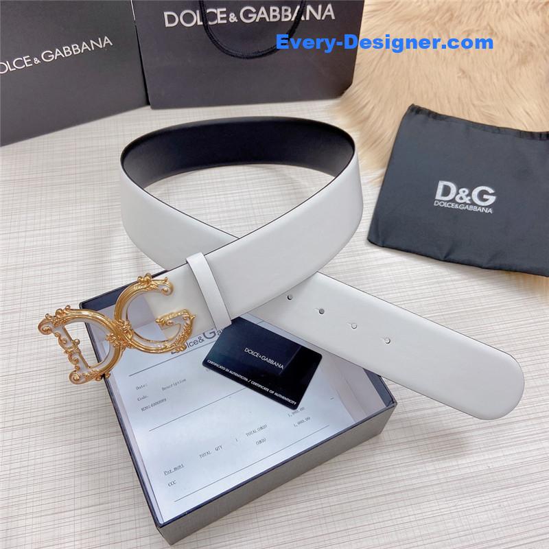Dolce & Gabbana D&G logo leather belt
