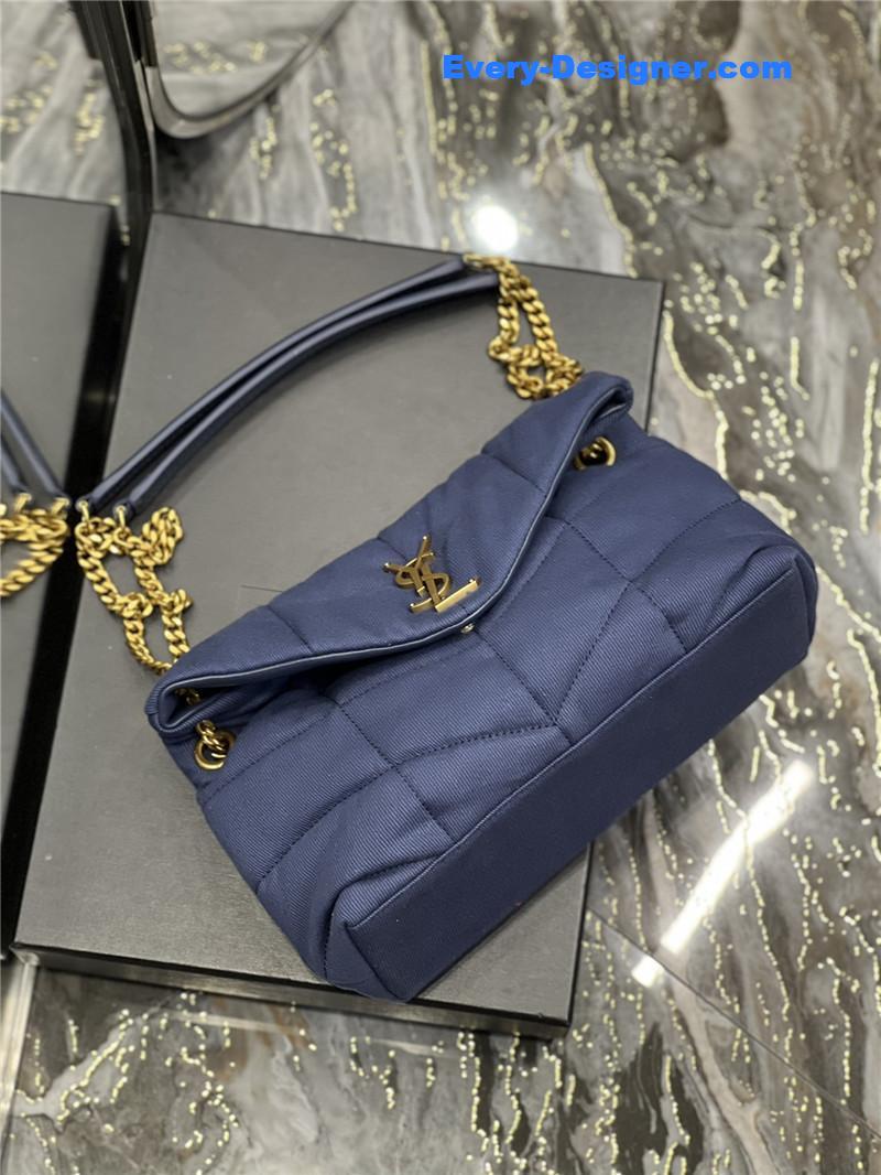 Y51 loulou puffer denim shoulder bag