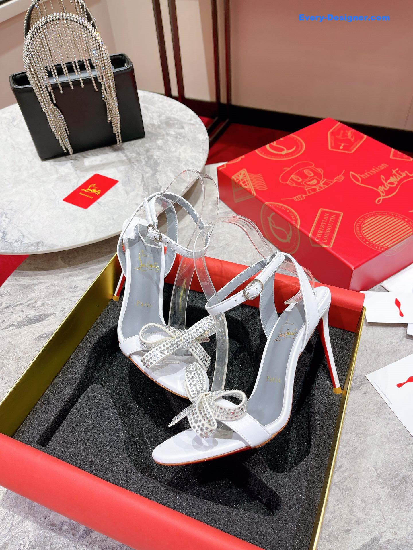 Chr1st1an louboutin strappy bow sandals