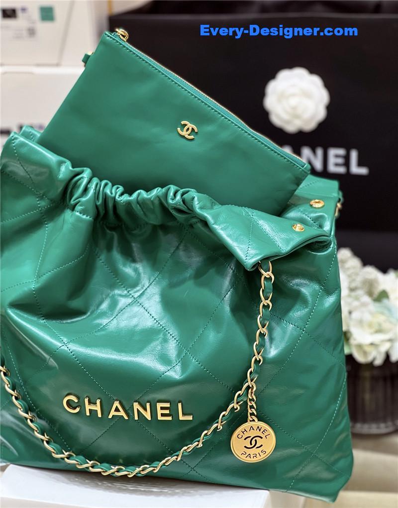 Ch**el 22 handbag small green