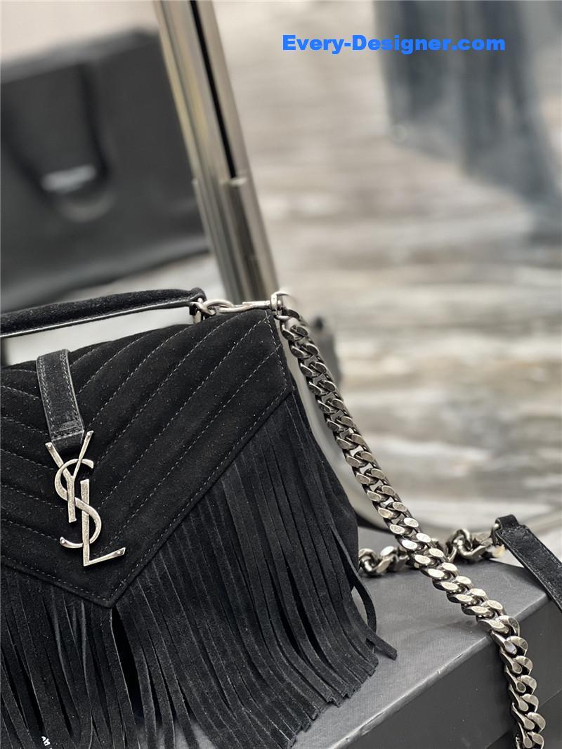 Y51 medium college fringed tote bag