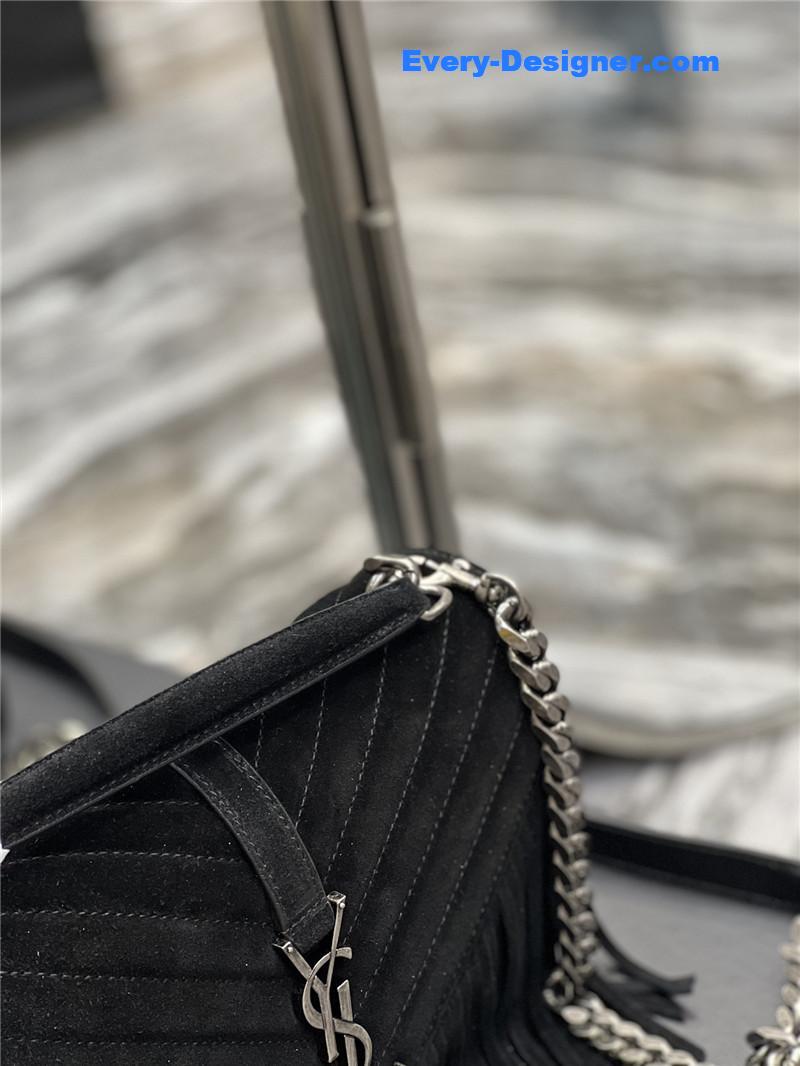 Y51 medium college fringed tote bag
