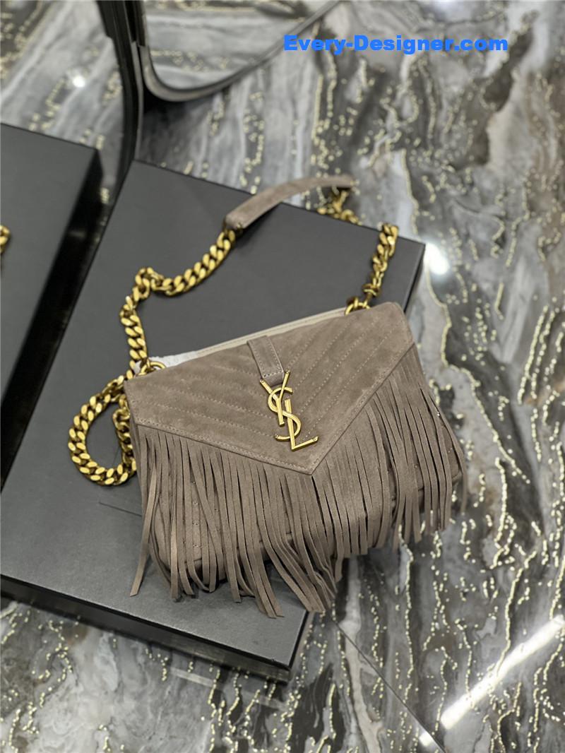 Y51 medium college fringed tote bag