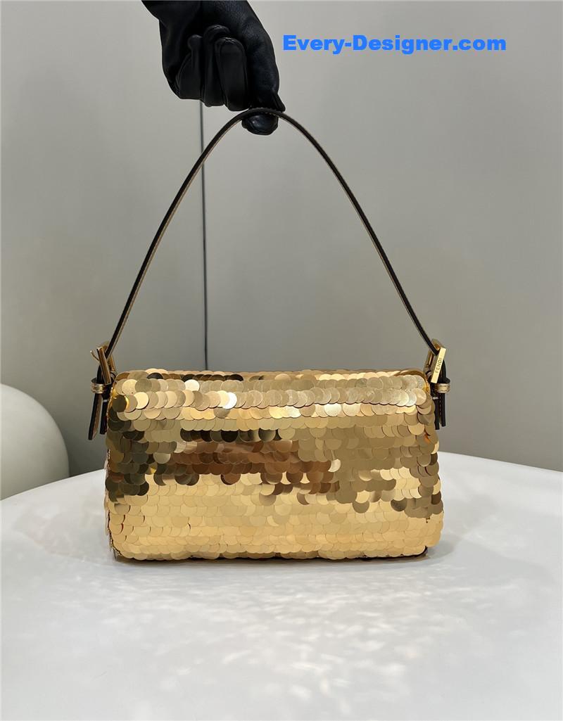 F**di sequin baguette bag