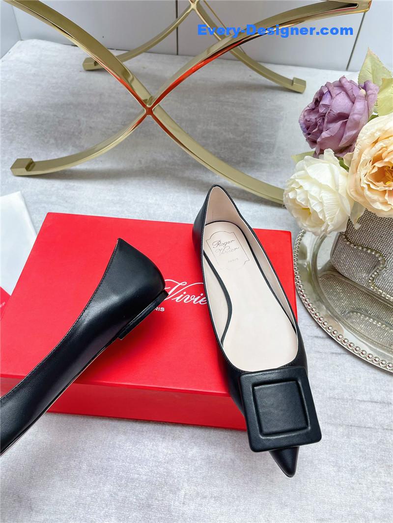 roger u1u1er gommettine leather flats