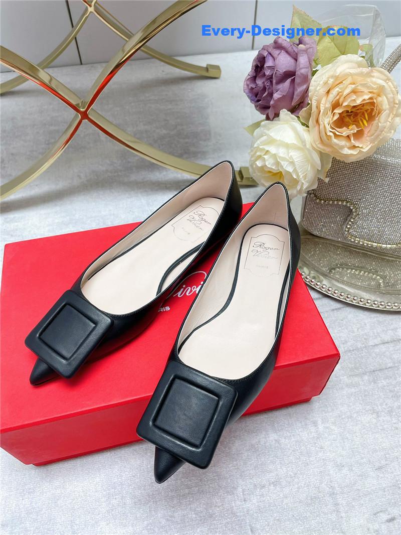 roger u1u1er gommettine leather flats