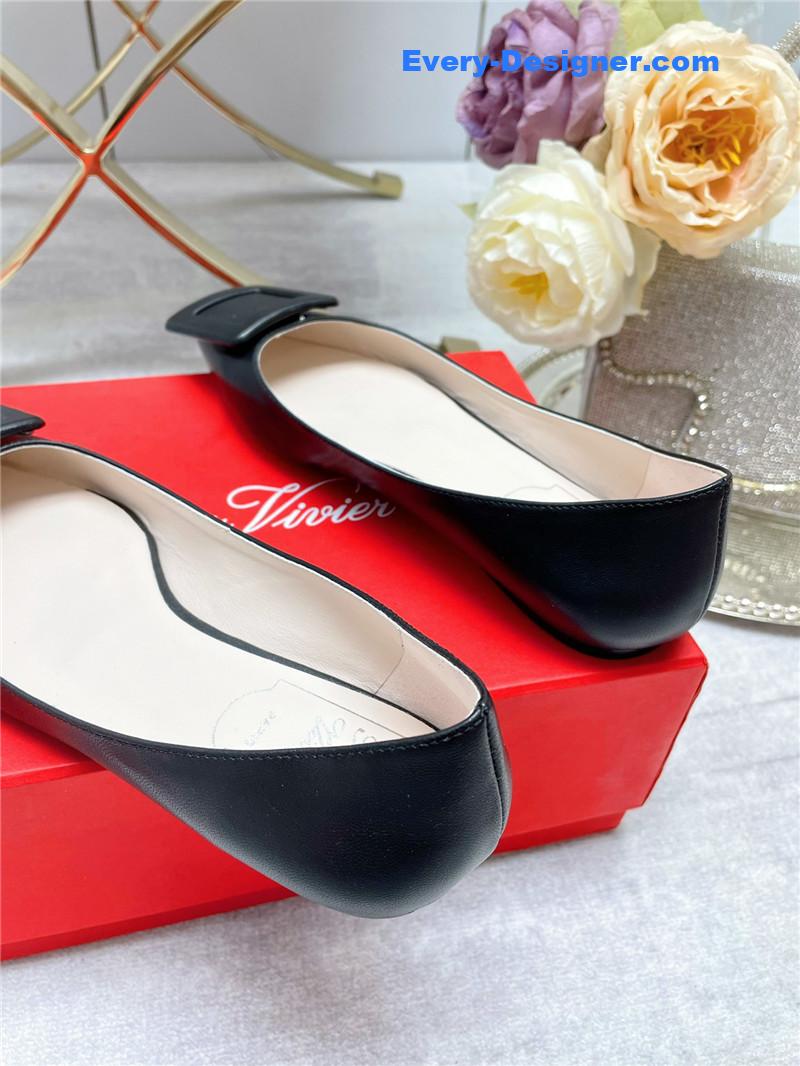 roger u1u1er gommettine leather flats