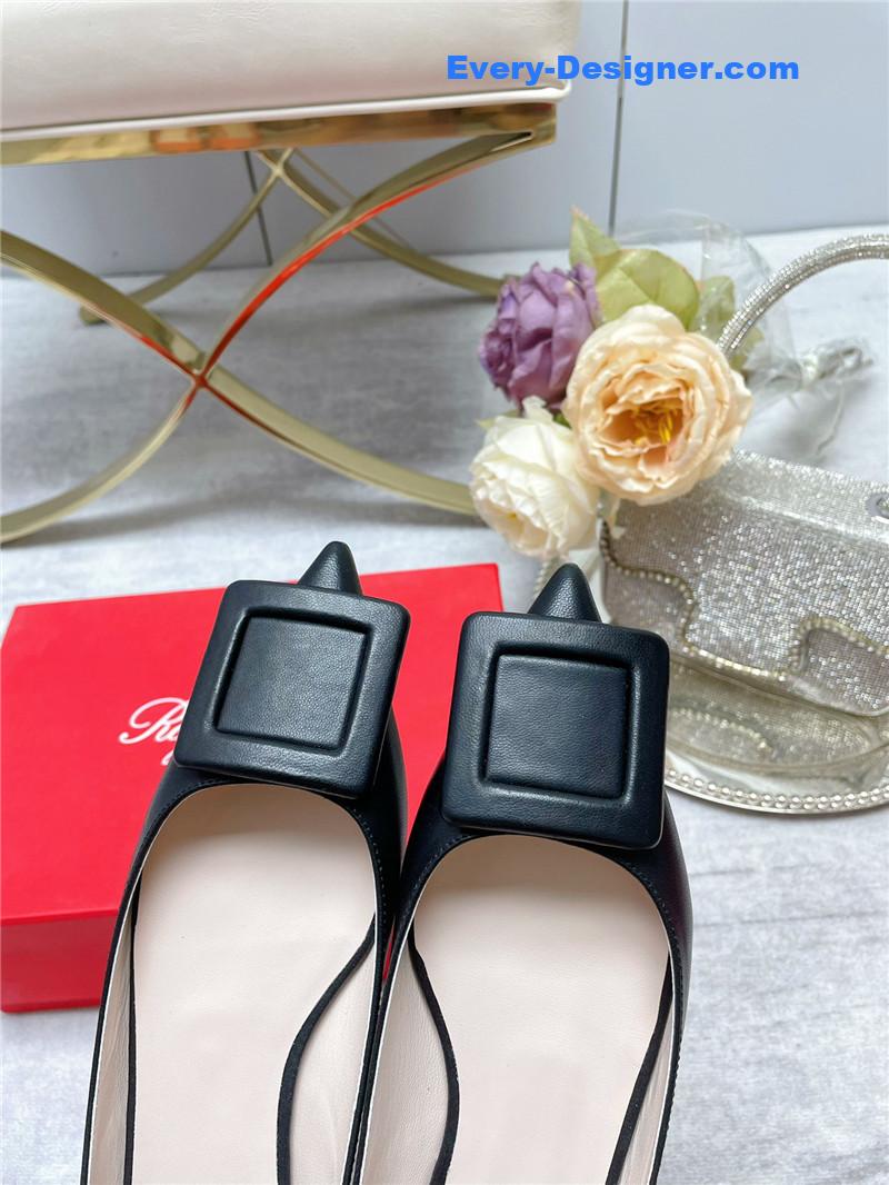 roger u1u1er gommettine leather flats