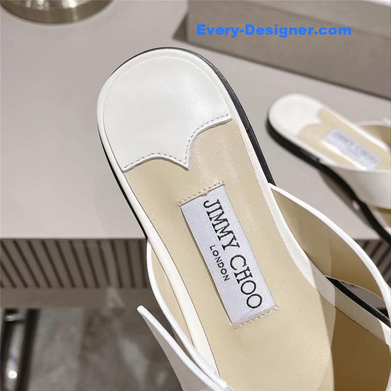 J1m*y Ch00 rhinestone c buckle slides