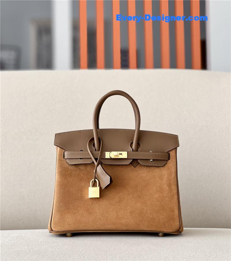 H**me5 birkin 25 suede bag
