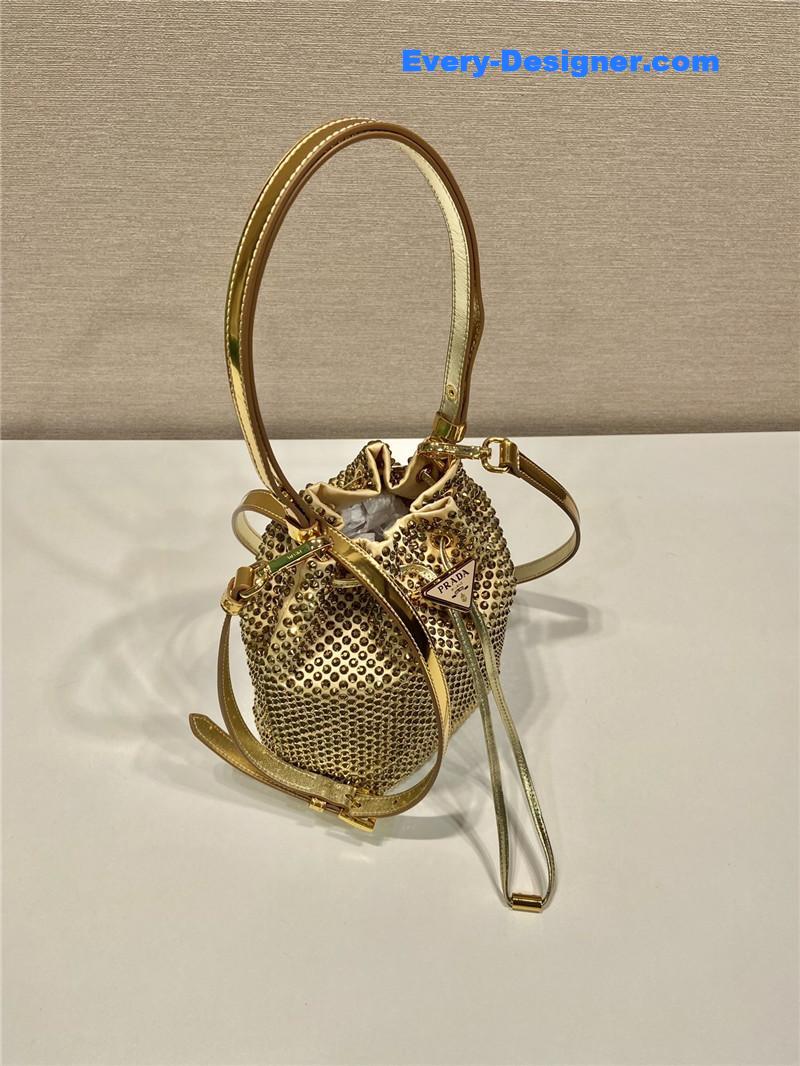 Pra*a crystal bucket bag