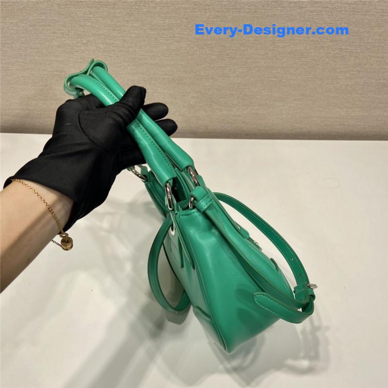 Pra*a moon re-nylon and leather bag