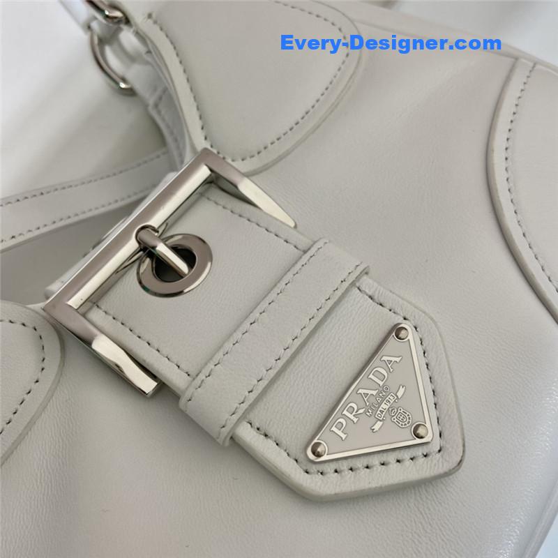 Pra*a moon re-nylon and leather bag