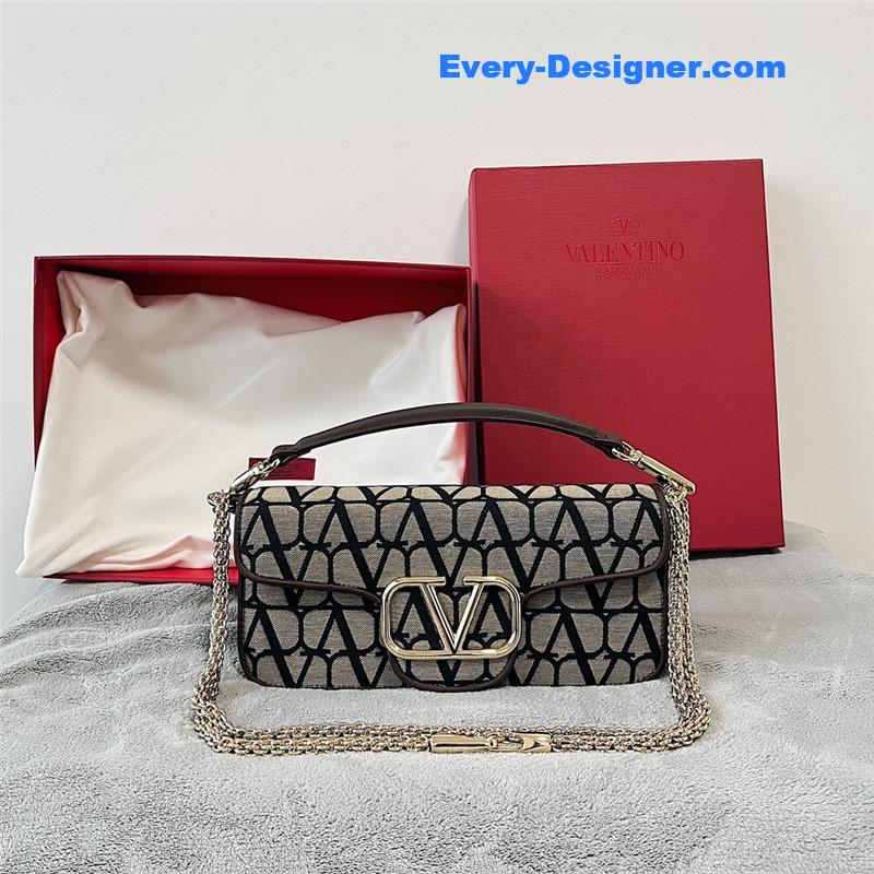Va1e*ntin0 v logo mini loc¨° bag in calfskin