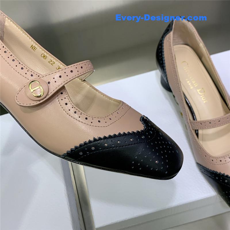 D10r cd letter logo chunky heel shoes