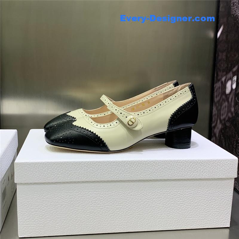D10r cd letter logo chunky heel shoes