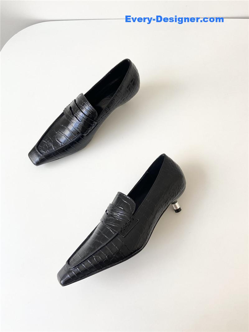 Ce1i*e vintage square toe metal heel mules