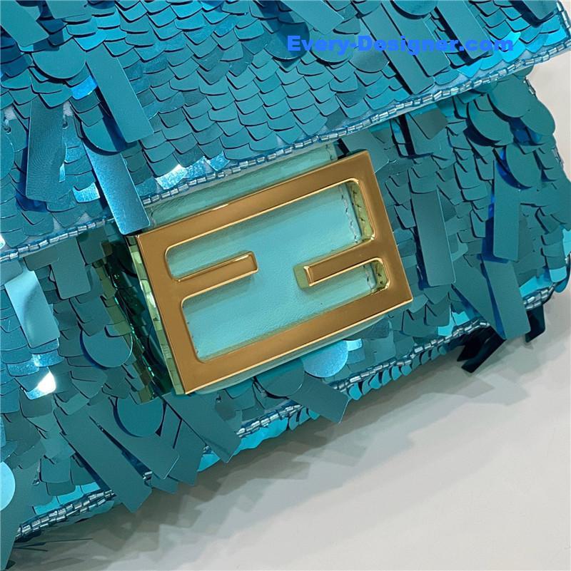 F**di sequins mini baguette bag
