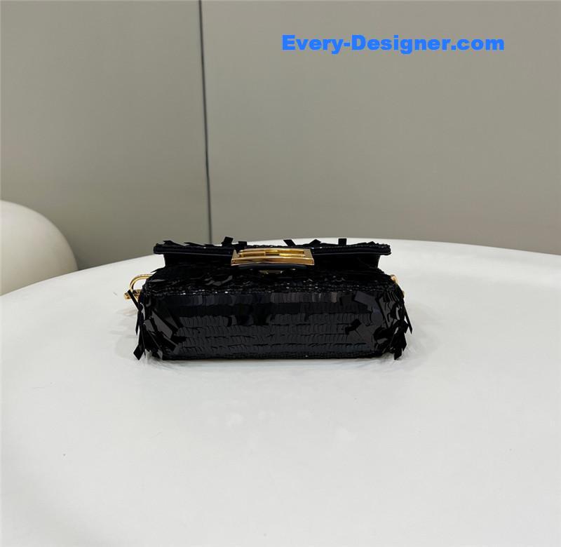 F**di sequins mini baguette bag