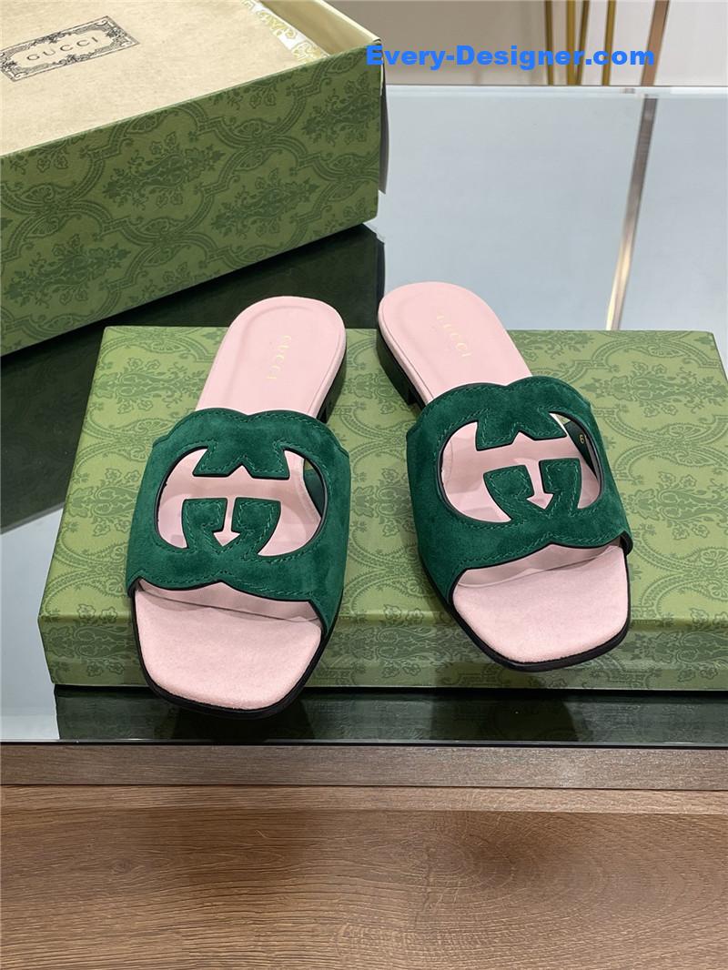 Gvc*1 logo gg cutout slippers