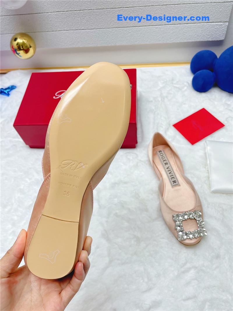 roger u1u1er new rhinestone hollow ballet shoes