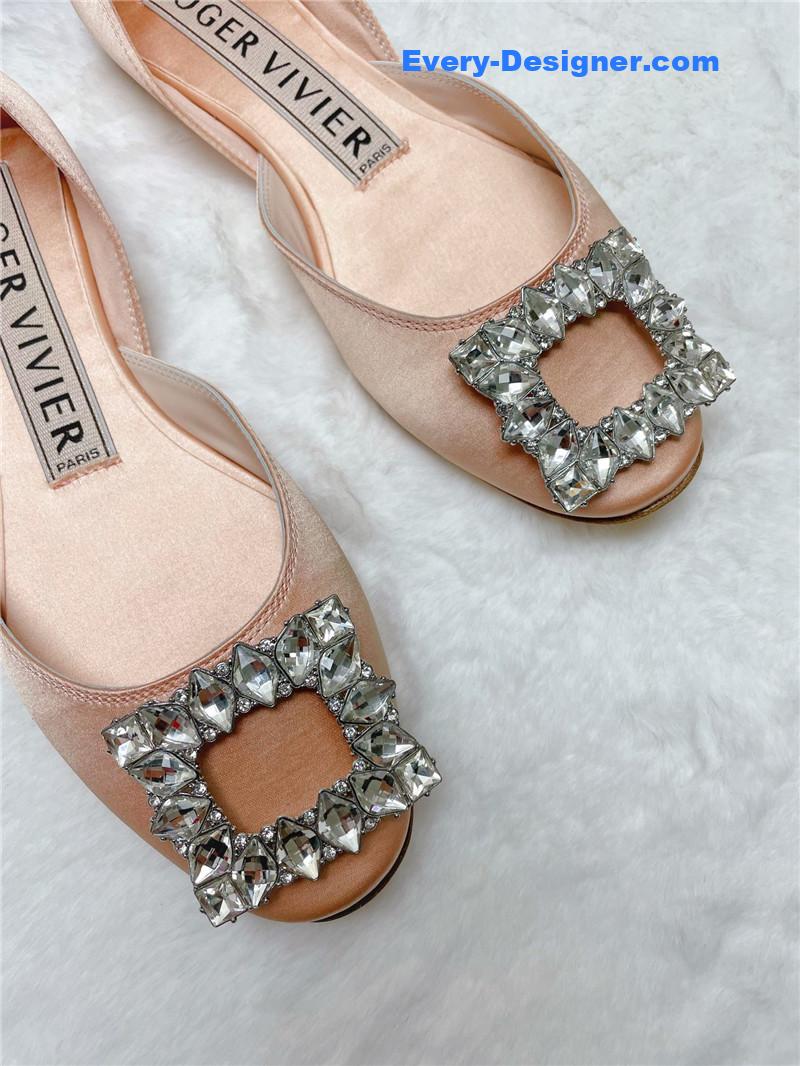 roger u1u1er new rhinestone hollow ballet shoes