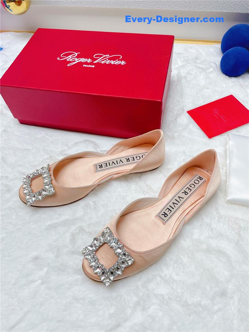 roger u1u1er new rhinestone hollow ballet shoes