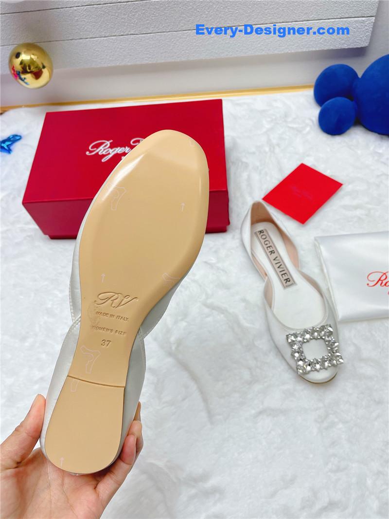 roger u1u1er new rhinestone hollow ballet shoes