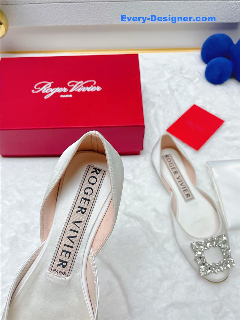 roger u1u1er new rhinestone hollow ballet shoes