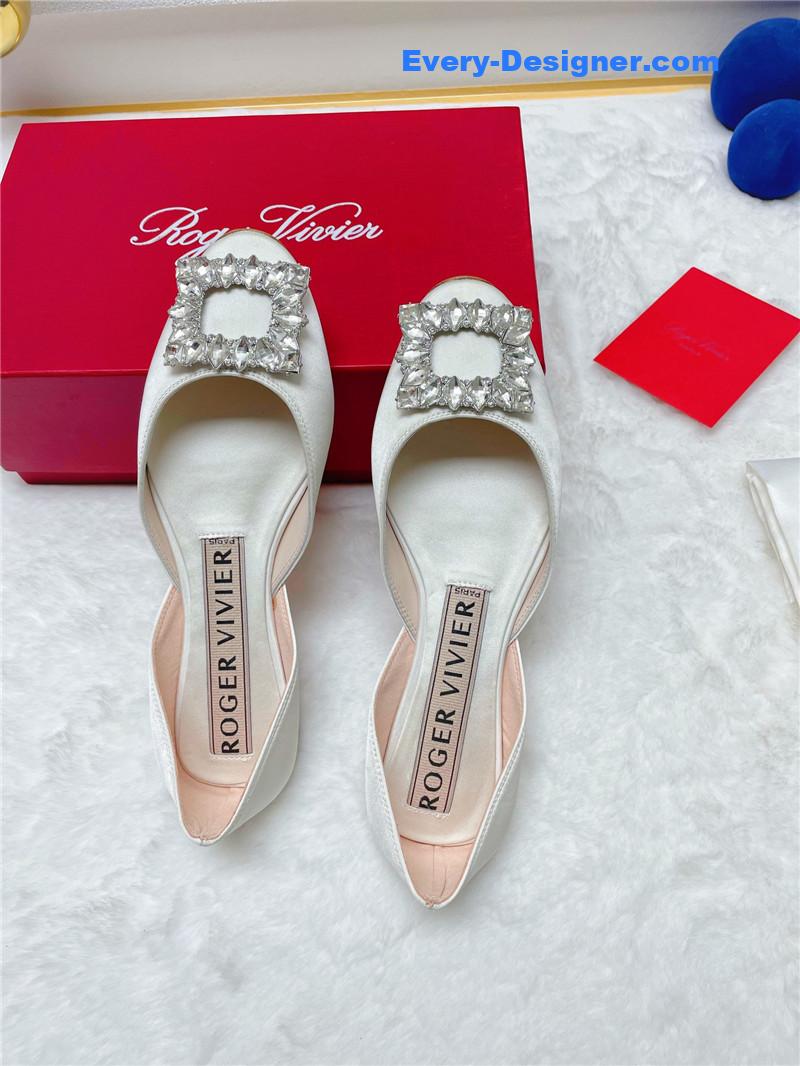 roger u1u1er new rhinestone hollow ballet shoes