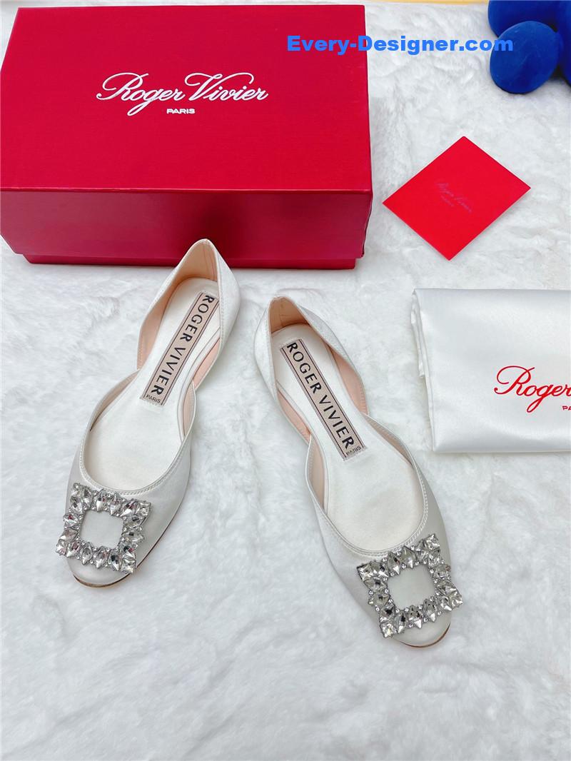 roger u1u1er new rhinestone hollow ballet shoes