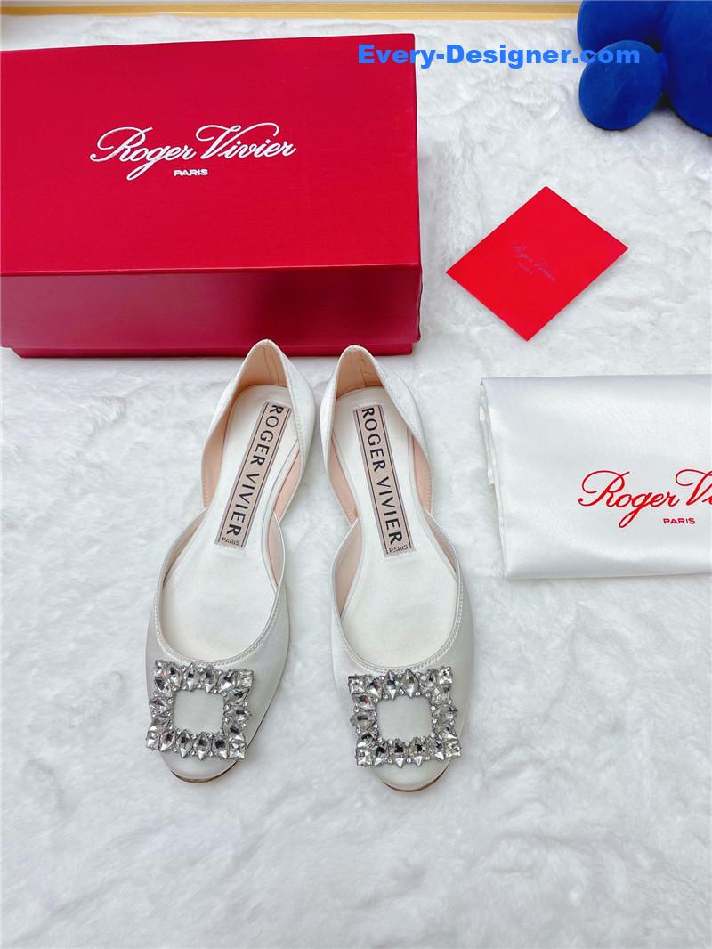 roger u1u1er new rhinestone hollow ballet shoes