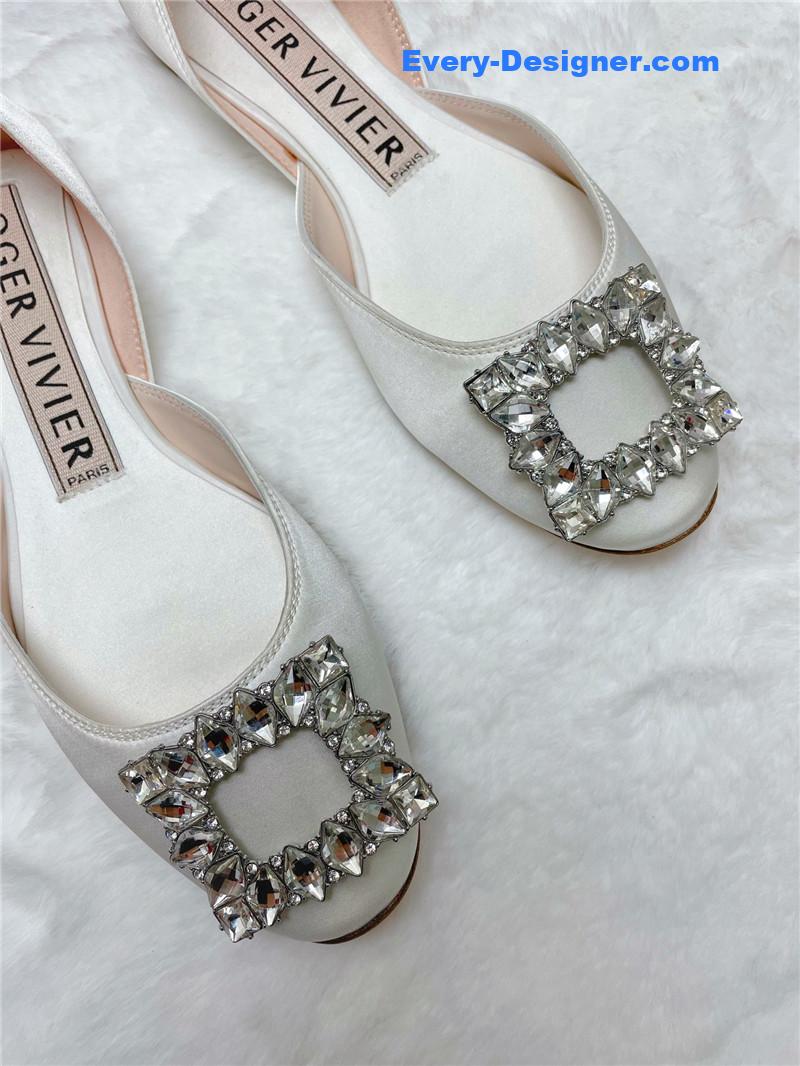 roger u1u1er new rhinestone hollow ballet shoes
