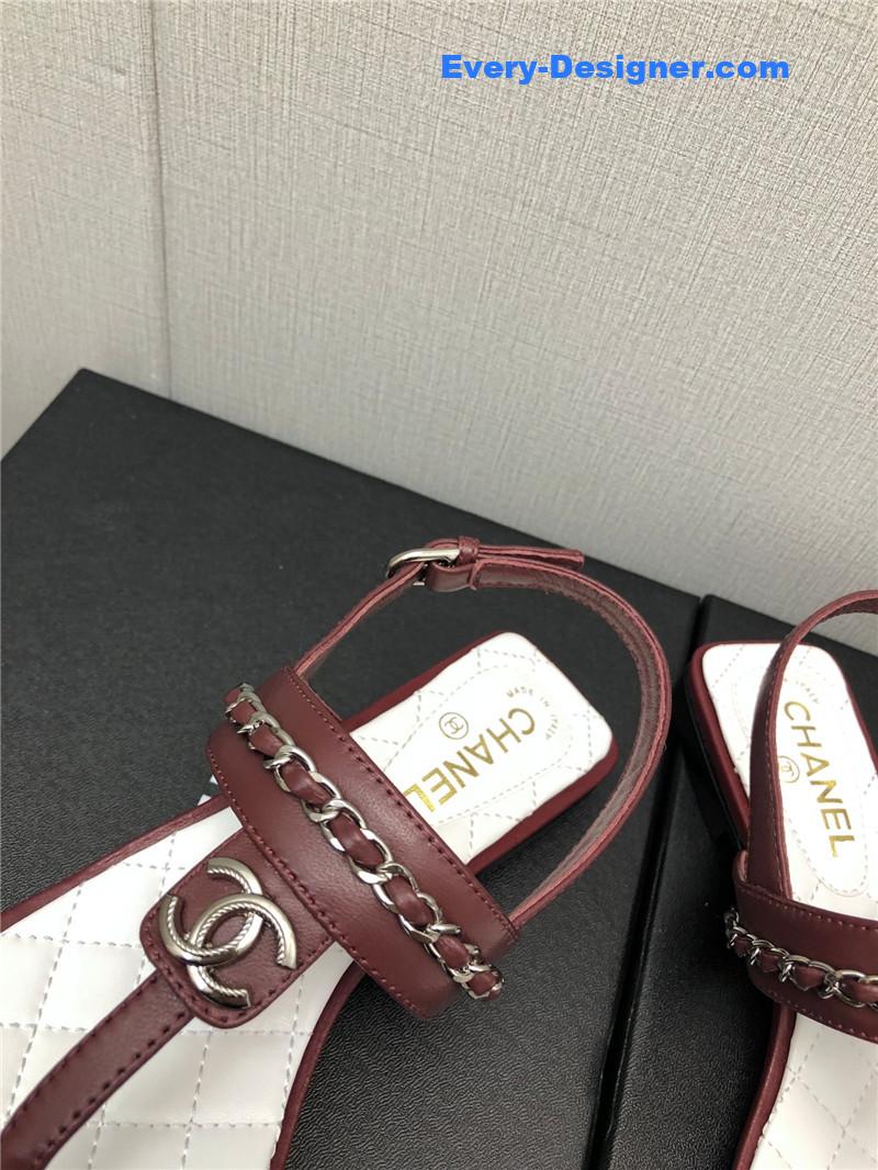 CC new C buckle chain sandals