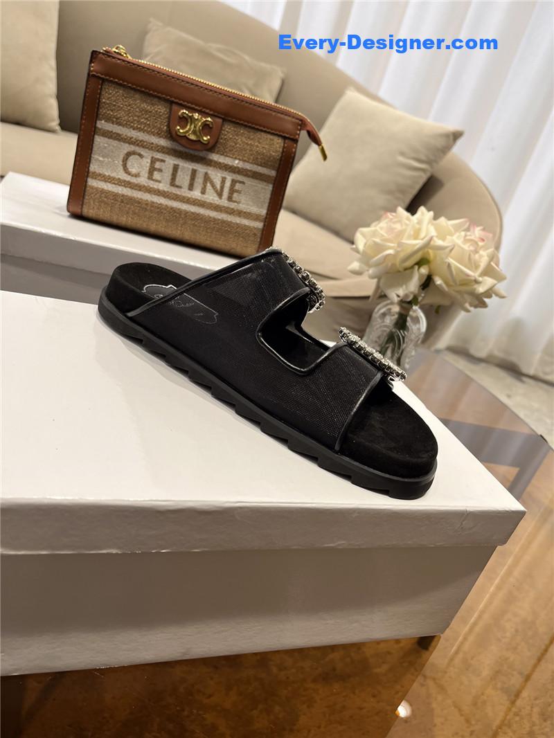 roger u1u1er new rhinestone buckle sandals