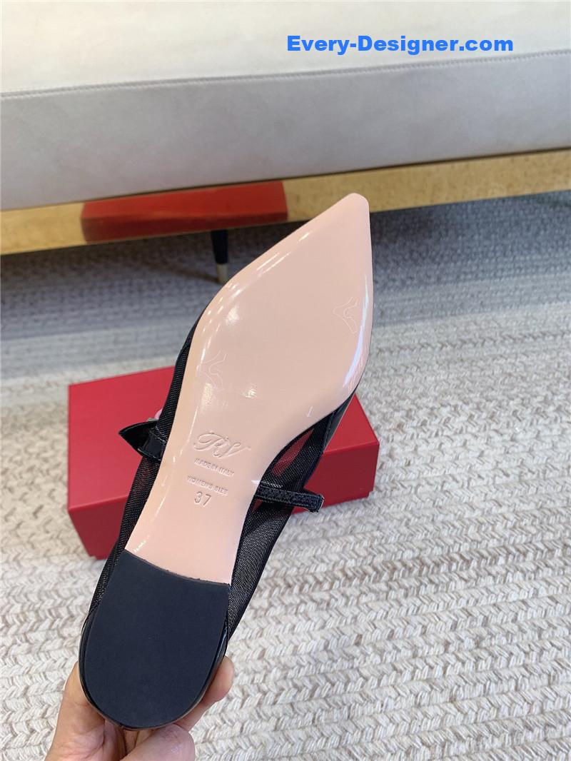 roger u1u1er new pointed toe flat mary jane shoes
