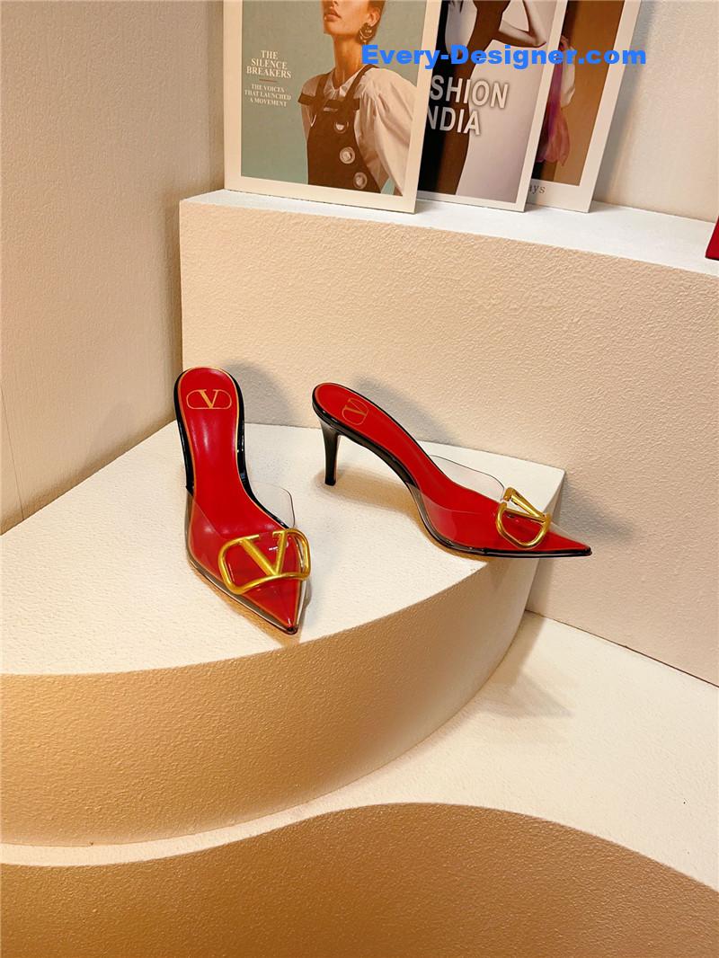 Va1e*ntin0 spring summer all-match high-heeled slippers