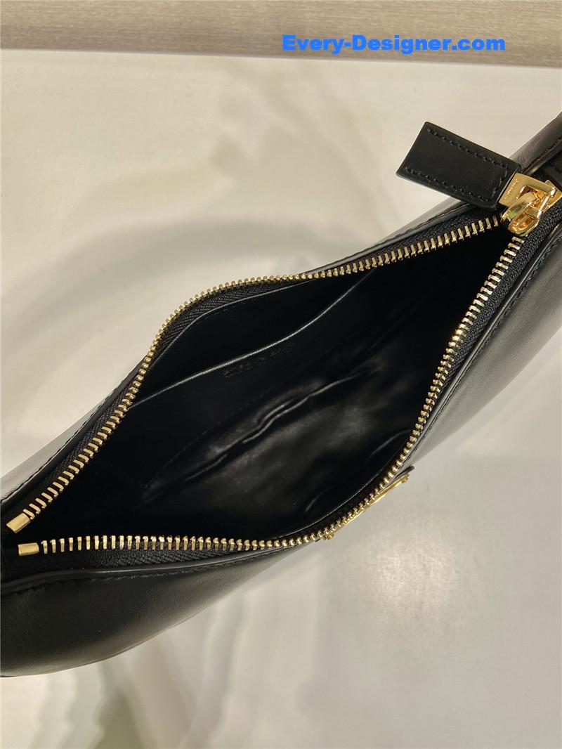 Pra*a moon leather shoulder bag