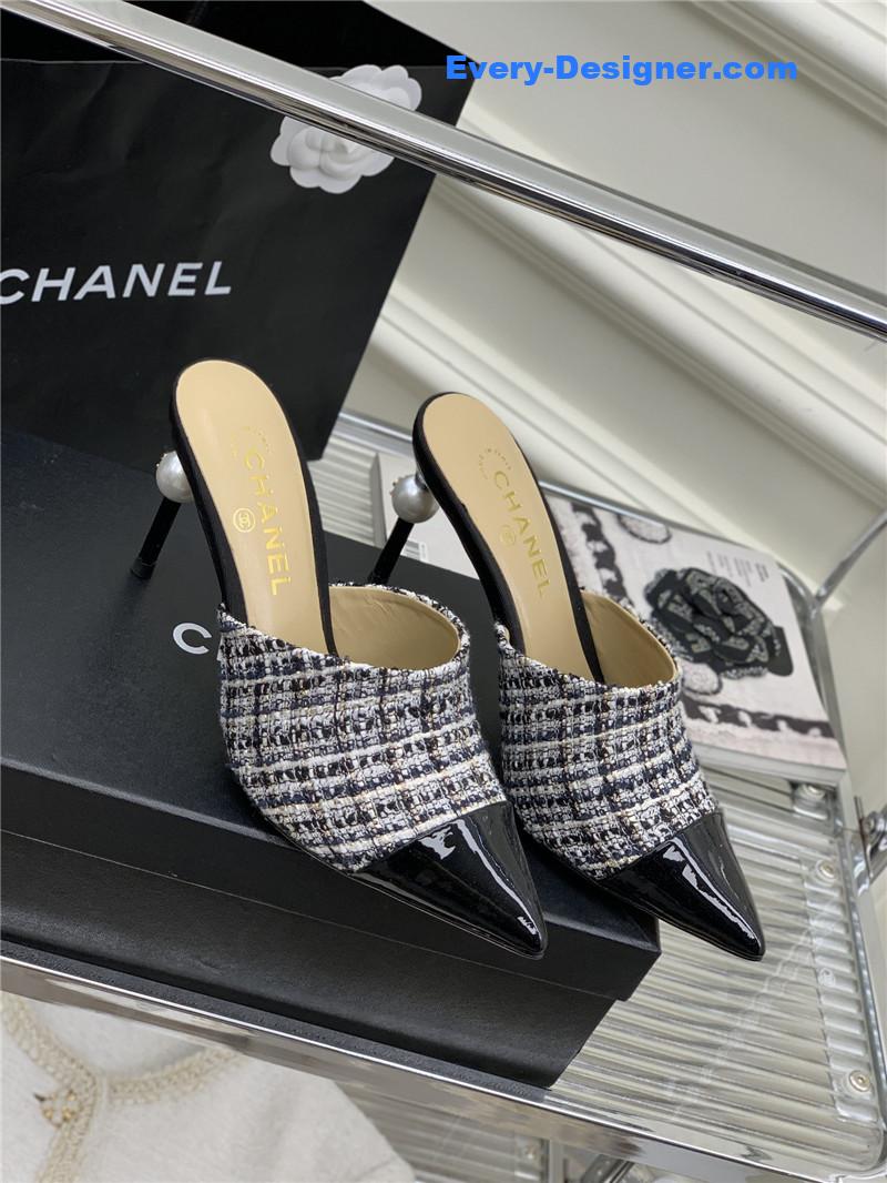 CC pointed toe stiletto mules