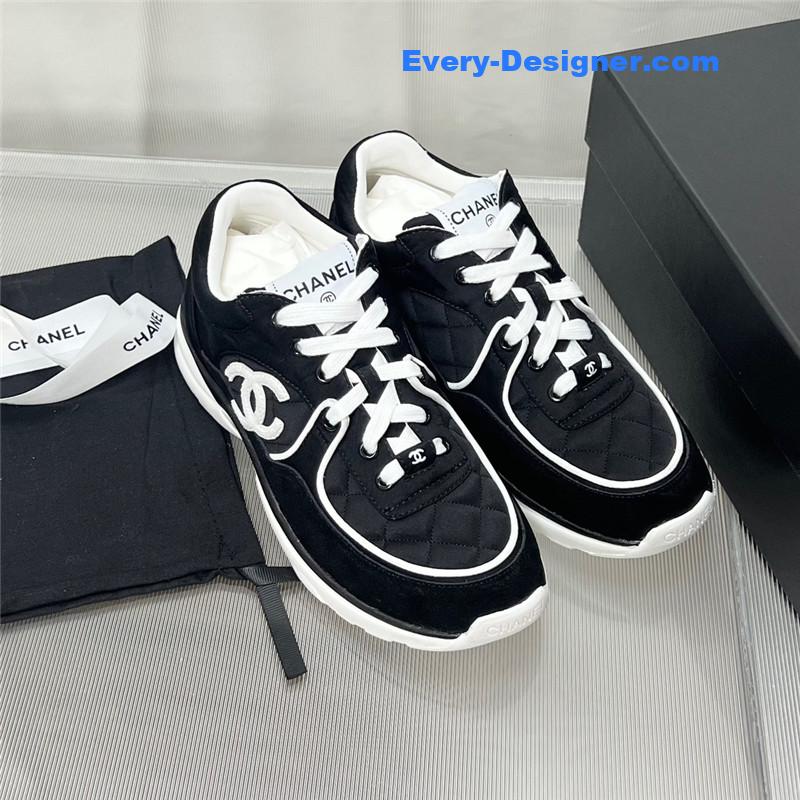Ch**el patchwork casual sneakers