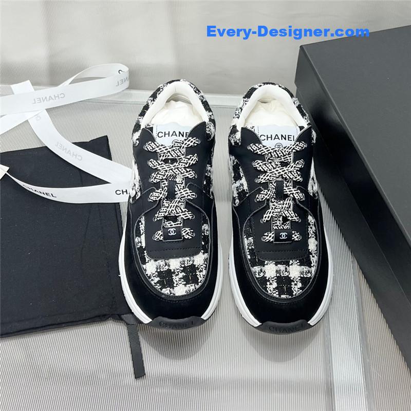 Ch**el patchwork casual sneakers