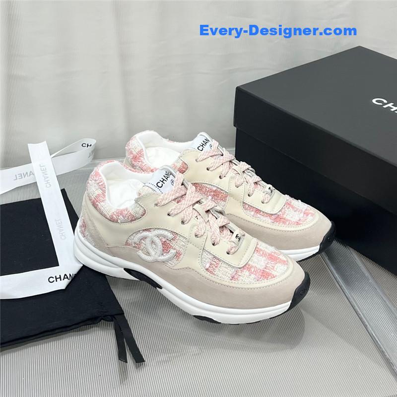 Ch**el patchwork casual sneakers