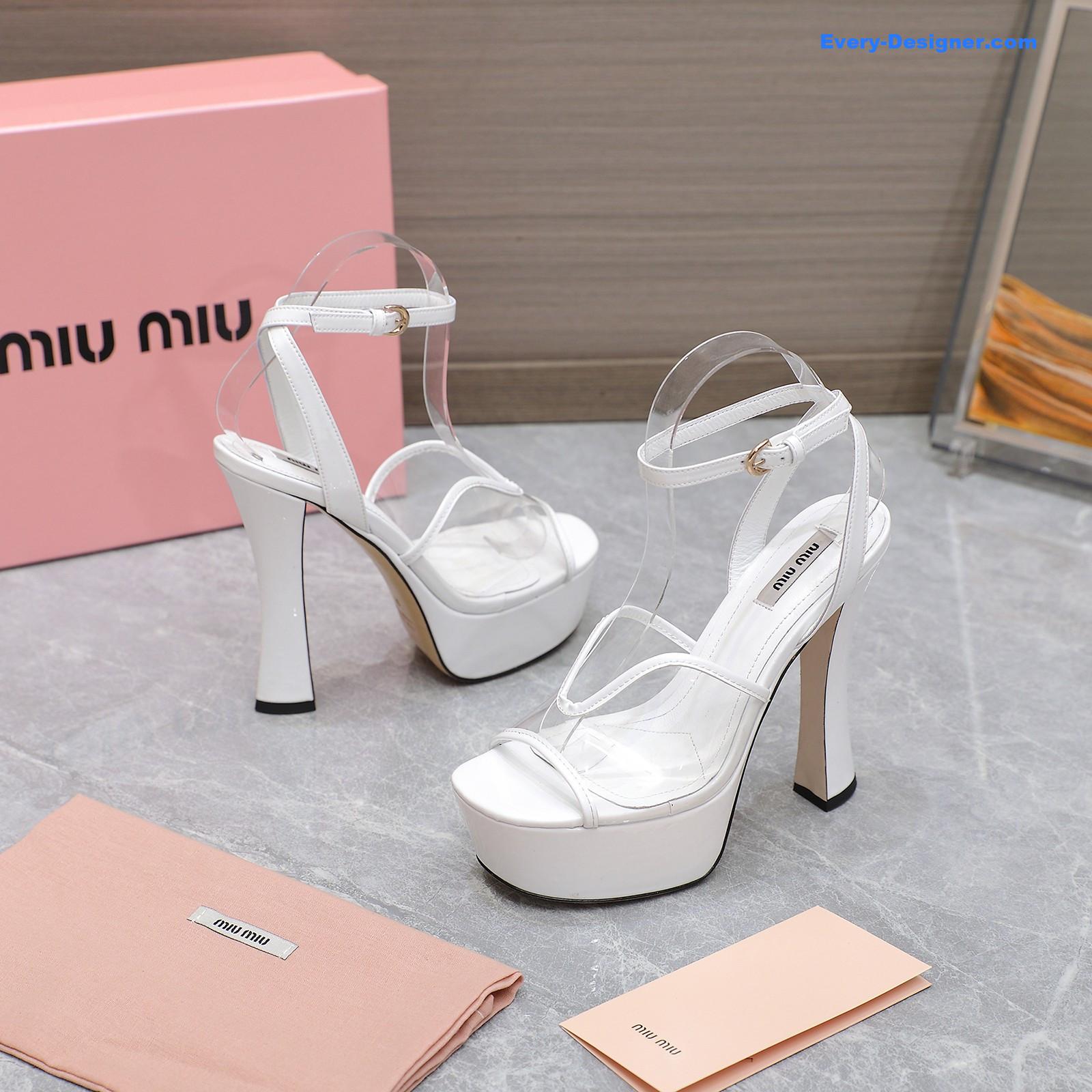 M1um1u transparent film high heels