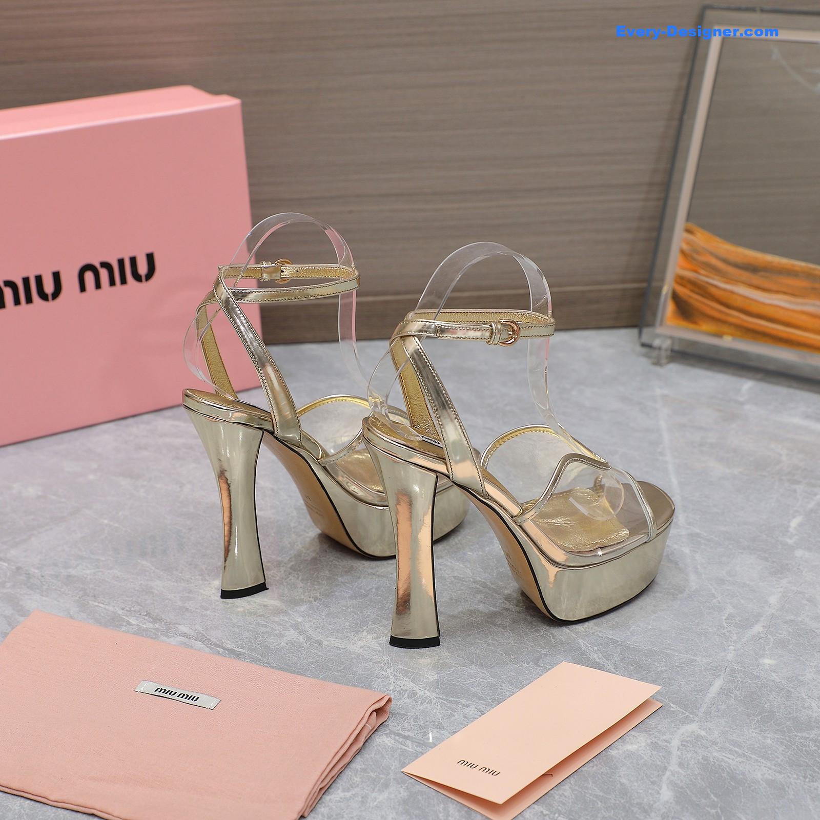 M1um1u transparent film high heels