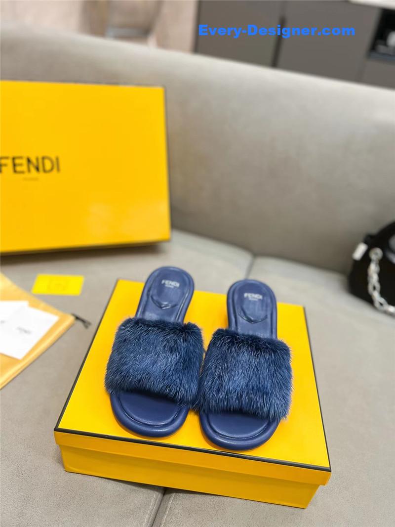 F**di new mink fur slippers