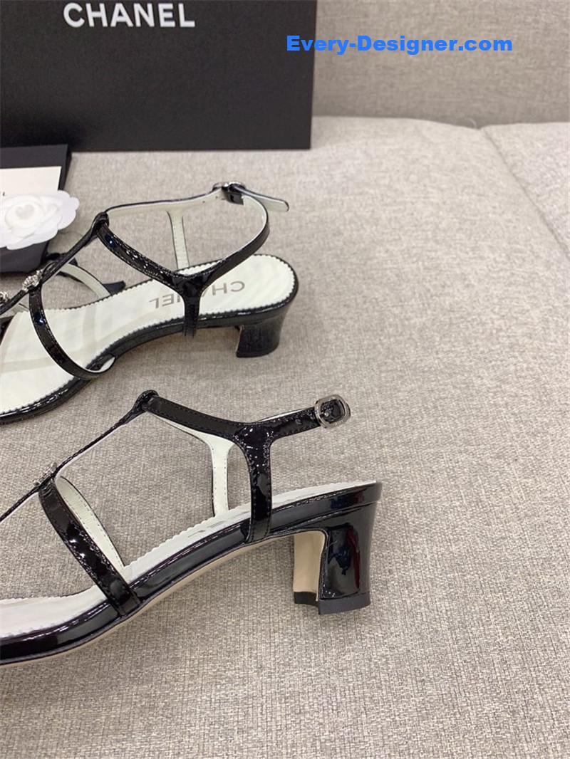 CC new chain chunky heel sandals