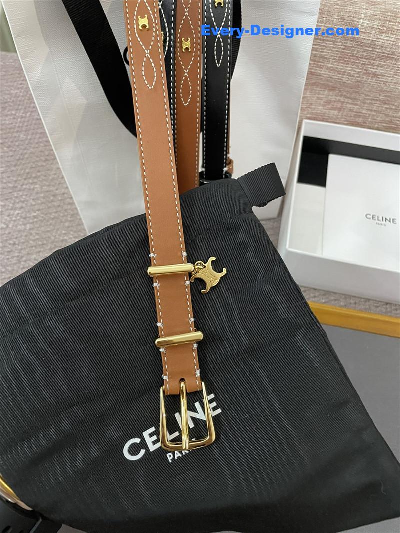 Ce1i*e embroidered belt in vintage calfskin