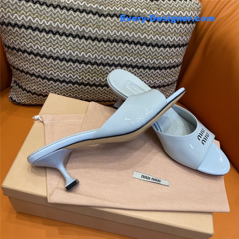 M1um1u fish mouth high heel slippers