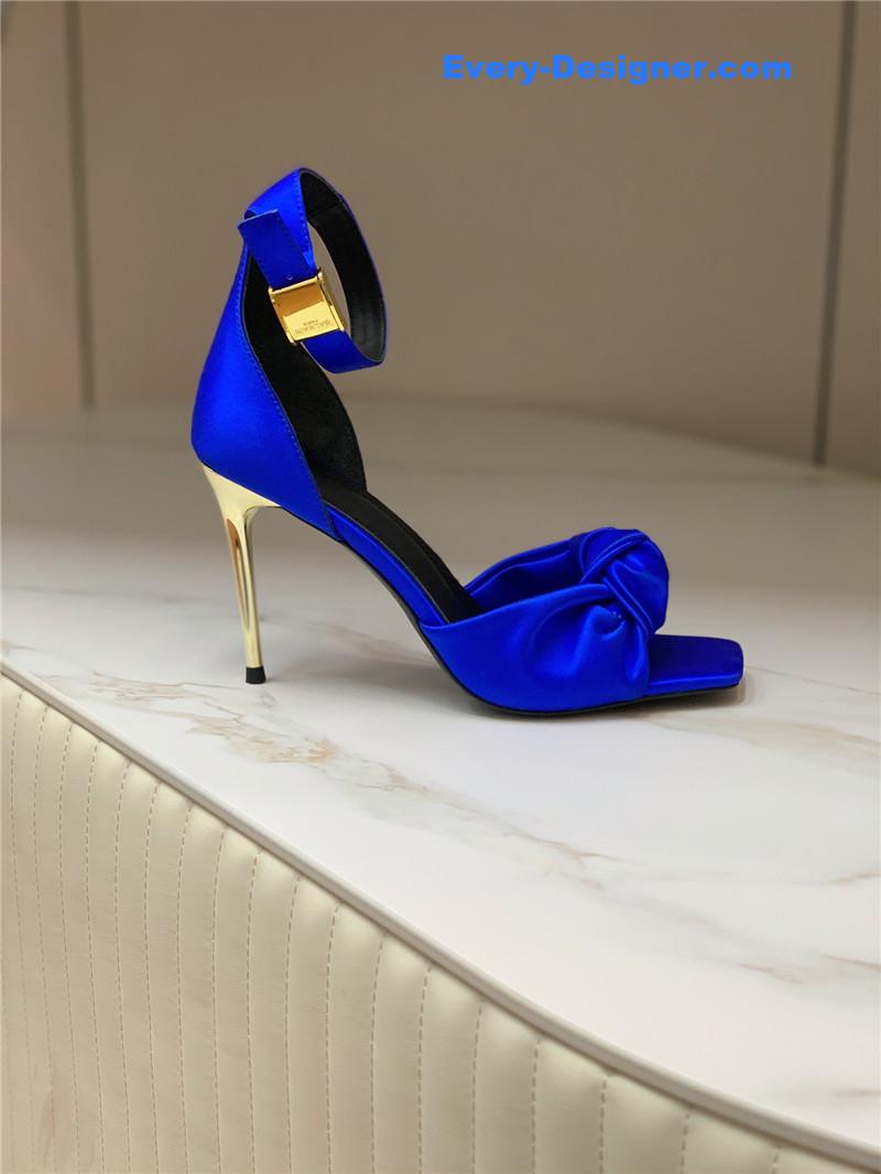 Balmain runway silk heeled sandals