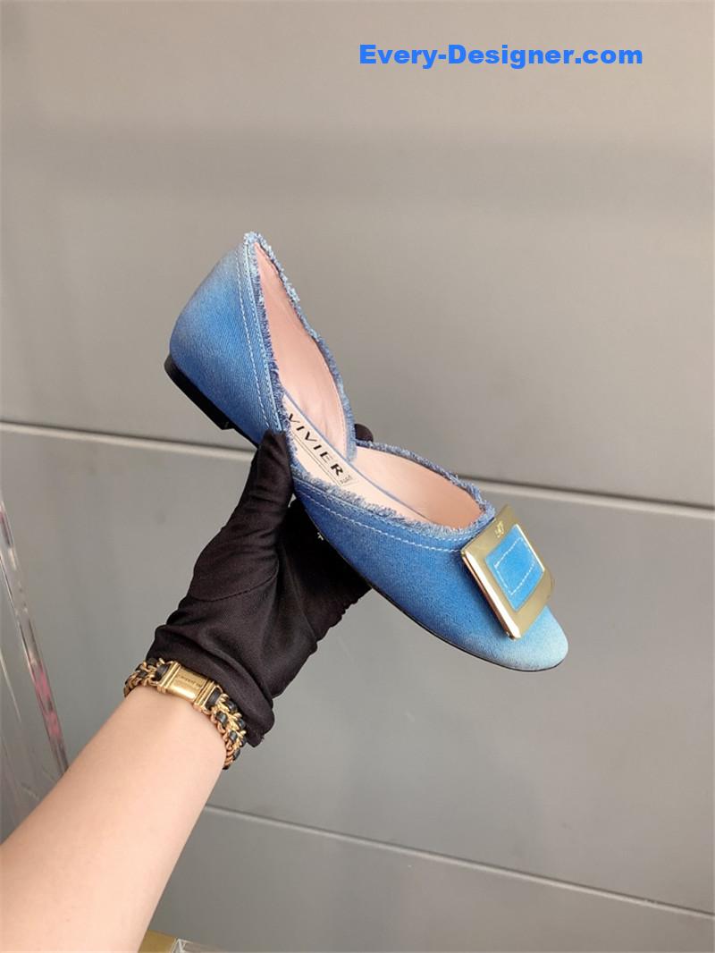 roger u1u1er new hollow square buckle flat bottom